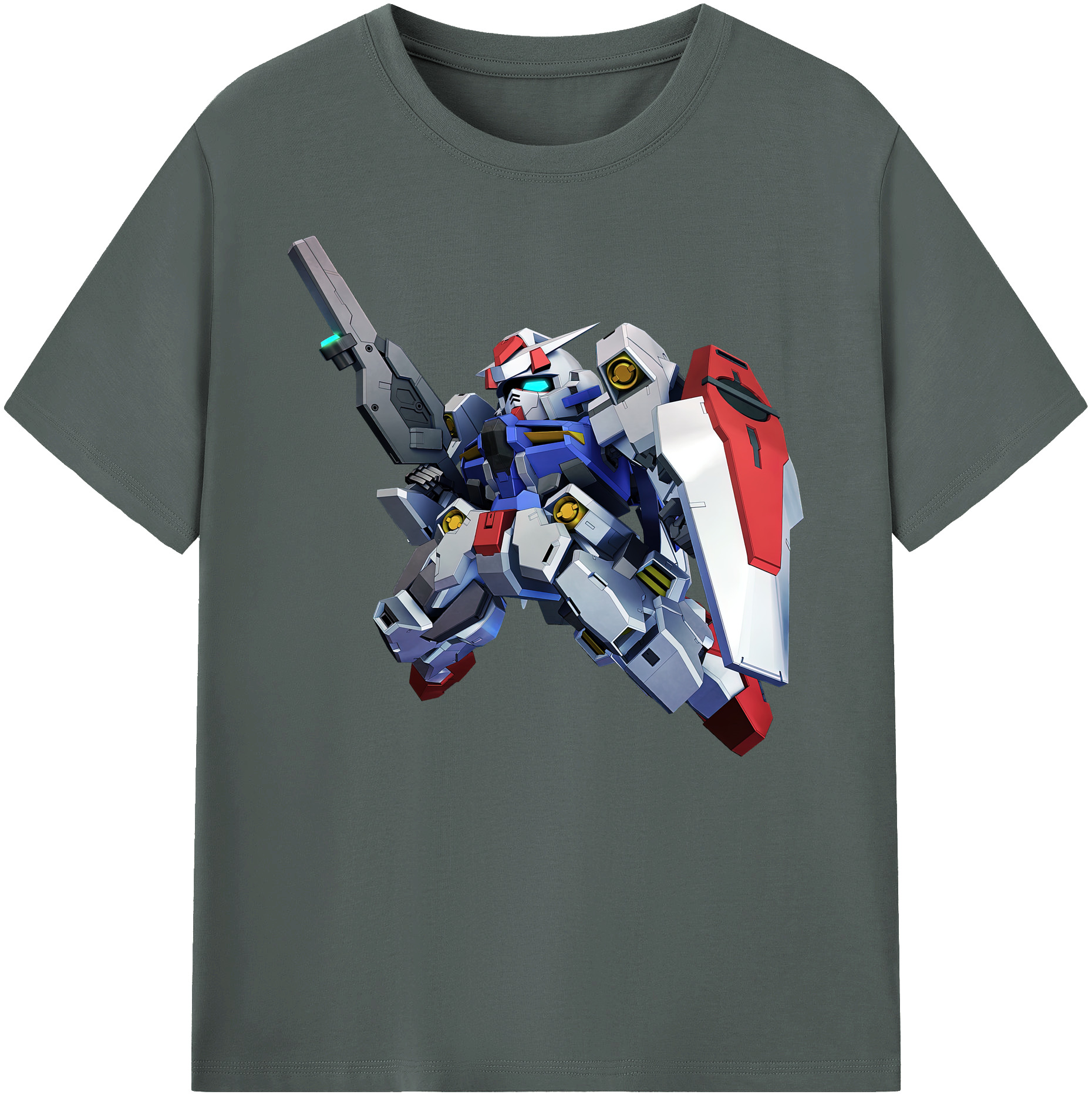 （画像用） 機動戦士ガンダム Mobile Suit Gundam 綿100％ メンズ半袖Tシャツ｜肌触りやわらか＆通気性